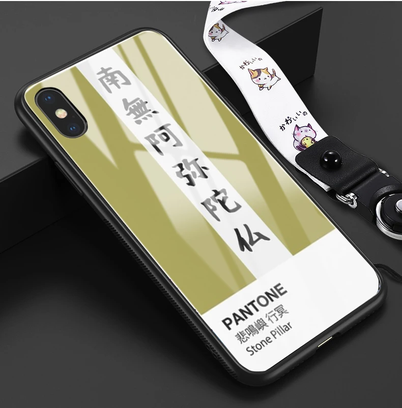 24103 Kamado Nezuko Kimetsu no Yaiba Demon Slayer Pantone Black glass Phone Case For iphone 6/6s 7 7Plus X, XS i11 i11pro - Цвет: 24103