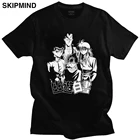 Мужская футболка с коротким рукавом и принтом манга Yu Hakusho, хлопковая Футболка Yusuke Urameshi, аниме футболка Kazuma Kuwabara, топы Kurama Hiei