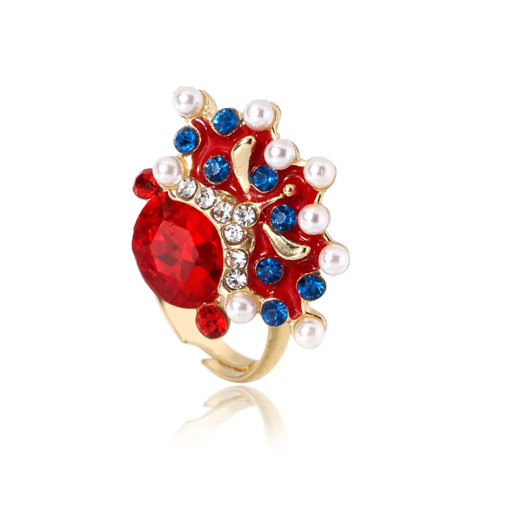 Винтажное жемчужное кольцо для женщин с жемчугом в стиле пекинской оперы