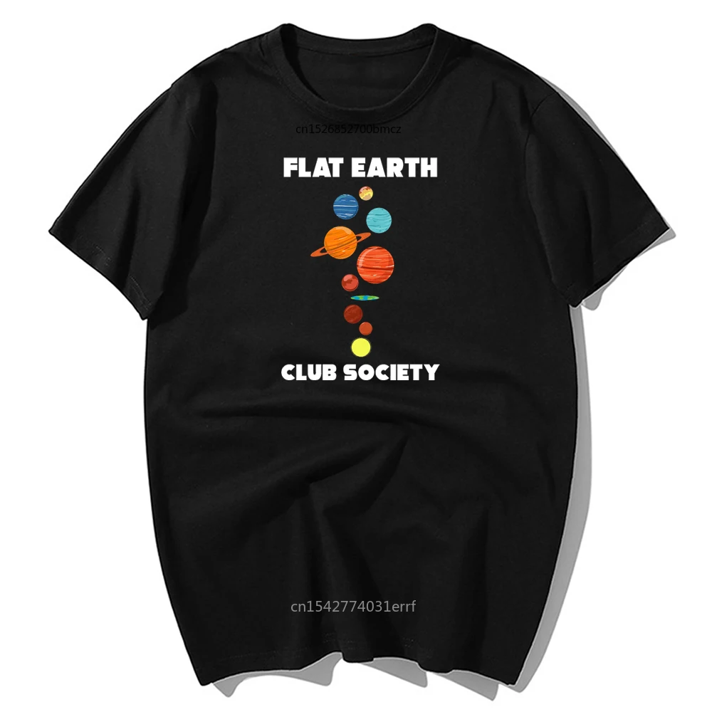 

Fashion Design Flat Earth Solar System Planet Print T Shiets Summer Short Sleeve Funny T-shirts