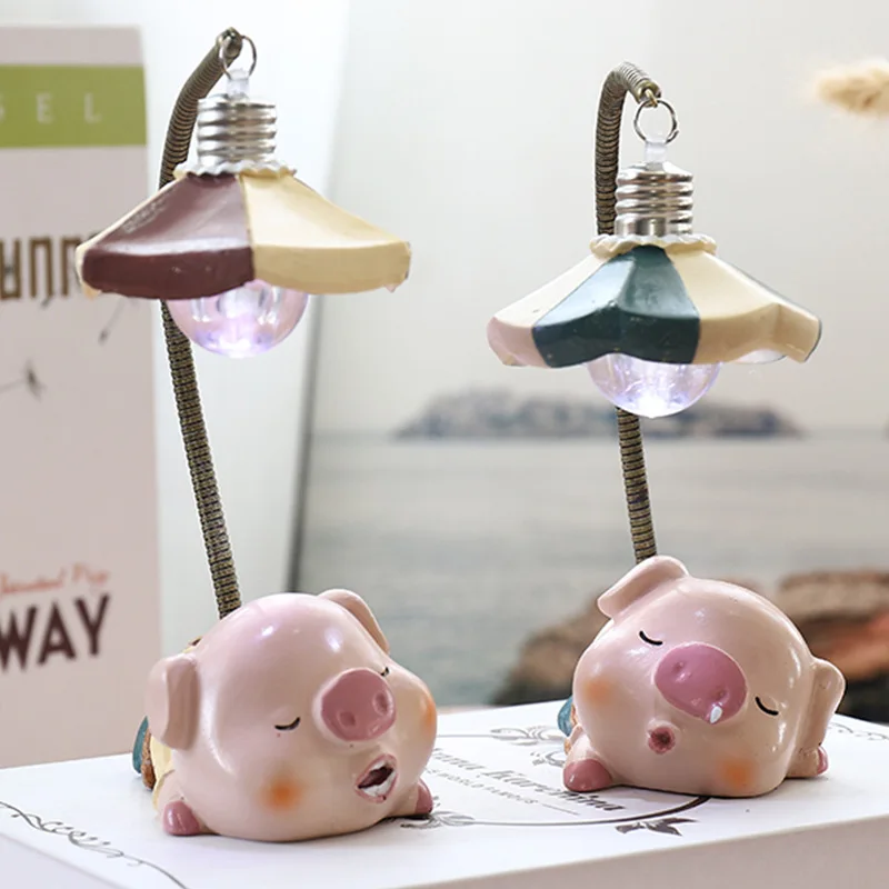 

Night light cartoon piggy LED table lamp kids bedroom lighting cute decoration bedside lamp kids birthday gift Christmas gift