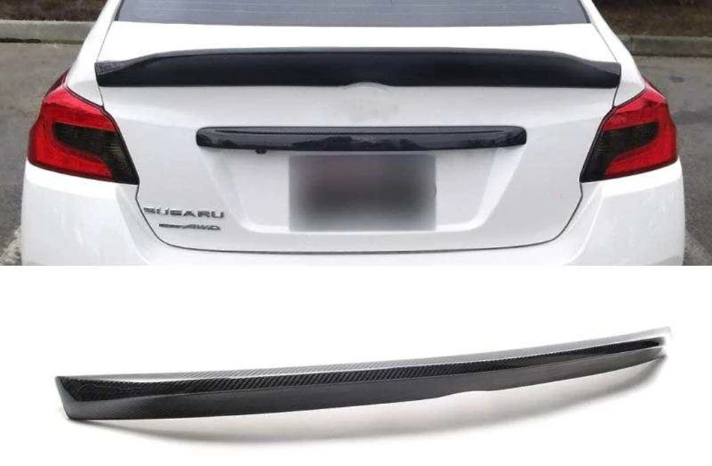 

Задний спойлер для Subaru WRX STI Sedan 2015-2020, крыло из углеродного волокна, задняя дверь, отделка, клапан, крышка багажника автомобиля, разделитель у...