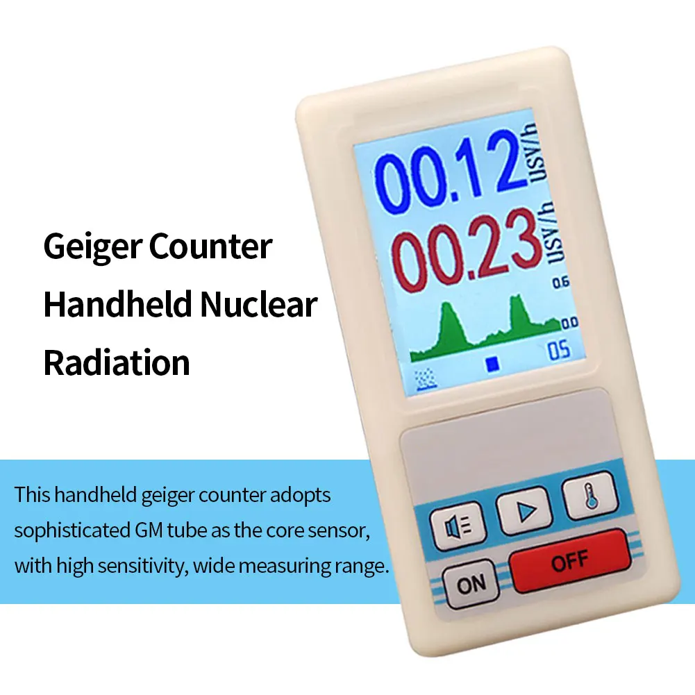 

Geiger Counter Handheld Nuclear Radiation Detector Portable Digital Beta Gamma Dosimeter Tester ore Gamma Rays Uranium Monitor