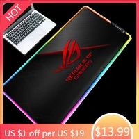 mairuige rog player country cool eyes rgb mouse pad keyboard speed type non slip rubber game table mat customizable