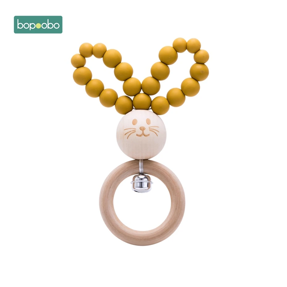 Type-26 Детские игрушки bopobo, 1 шт., Прорезыватель для зубов из пищевого силикона с бусинами, погремушка для кормления, Детские Прорезыватели для зубов, игры в спортзал, автомобиль, прорезыватели, игрушки Монтессори - Цвет: Type-26