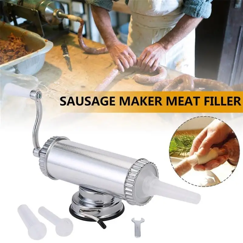 

2 Pound Sausage Filling Machine With Suction Cup Homemade Sausage Maker Stainless Steel Sausage Stuffer
