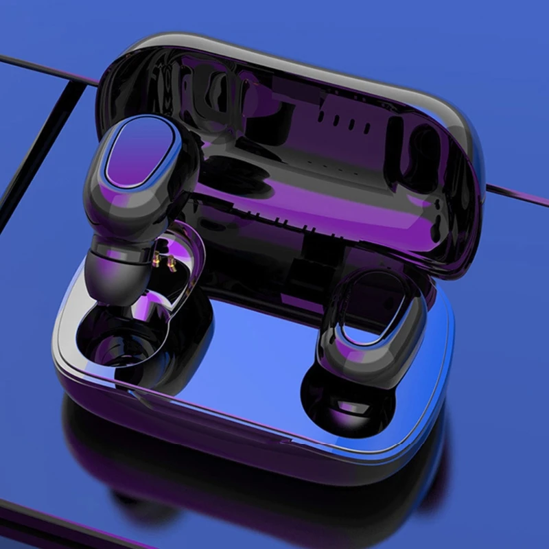 

L21 Wireless Bluetooth 5.0 Mini Earbuds Handsfree Headset with Charging Case 40JB