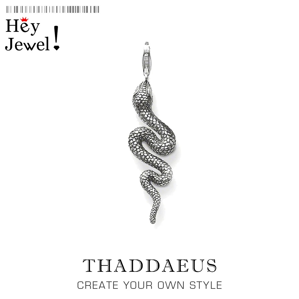 Подвески из почерненного серебра 925 пробы с застежкой Лобстер модные украшения