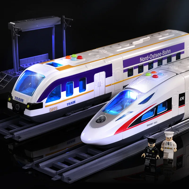 

Children Boys Gift Simulation High-Speed Rail Subway Car Model Educational Music Light Train Model Toy For Kids Diy Gift CT0235