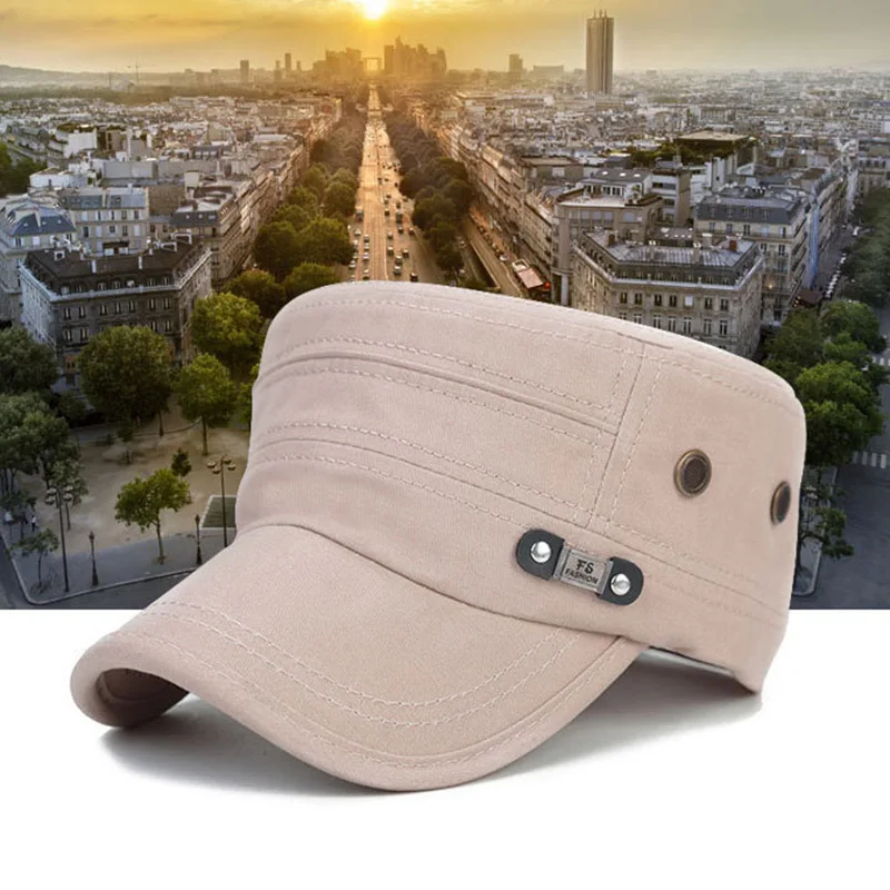 Мужская и женская армейская Кепка с плоским козырьком хлопковая военная