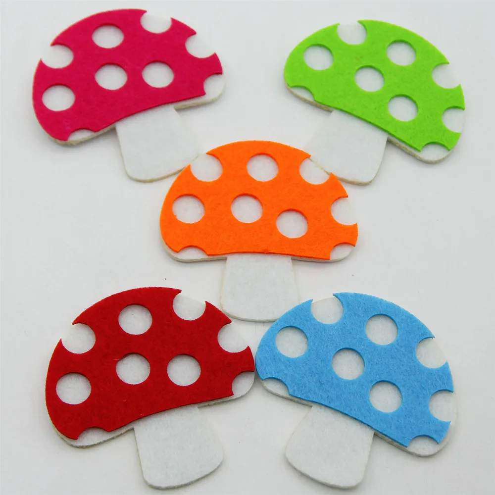 5 шт. декоративные фетровые нашивки в виде грибов|Войлок| |