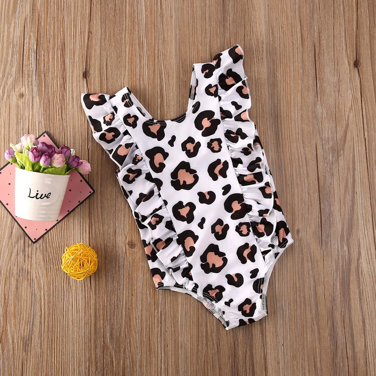 Летний купальник-бикини для малышей купальный костюм пляжная одежда леопардовые