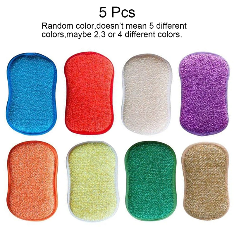 5 шт. антибактериальное микрофиберное уборка на кухне подушечки двухсторонние