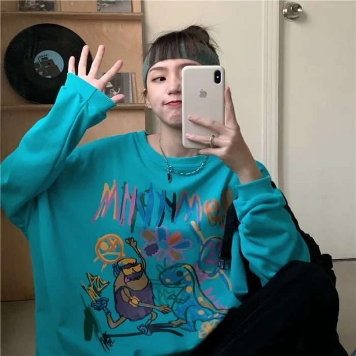 

Осенняя одежда в Корейском стиле, тонкий принт в конгском стиле