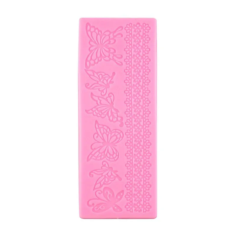 Cake Border Decoration Tool 3D Mold Hollow Butterfly Flower Lace Food Grade Silicone Mat Mould | Дом и сад