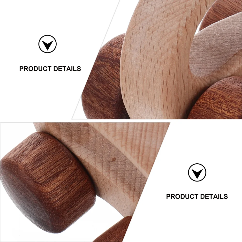 

1Pc Baby Wooden Teething Car Toddler Wood Car Creative Molar Wooden Cart