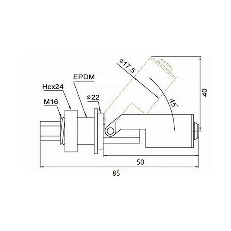 Новый Горизонтальный Поплавковый сенсор переключатель боковое Крепление датчик