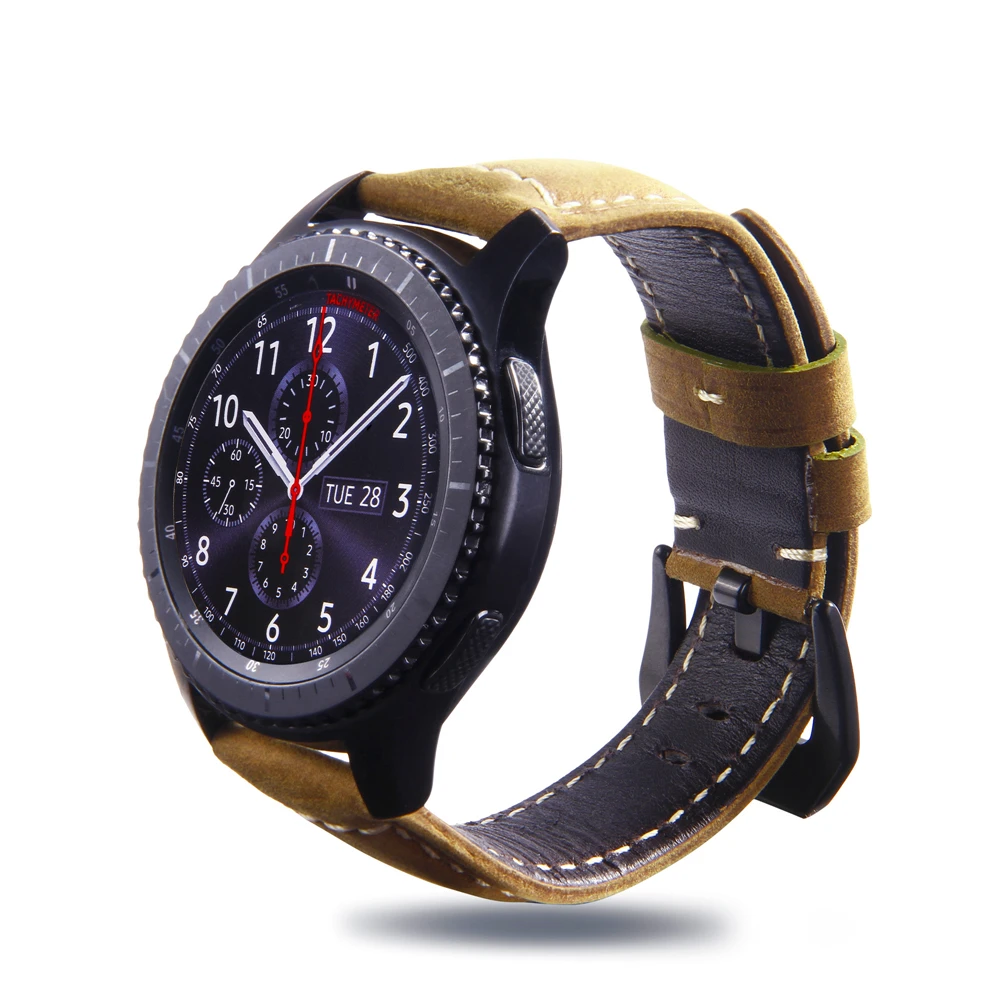 22 мм ремешок для часов Galaxy Watch 46 мм кожаный быстросъемный ремешок браслет для huawei Watch GT Amazfit GTR 47 мм Шестерня S3 ремни