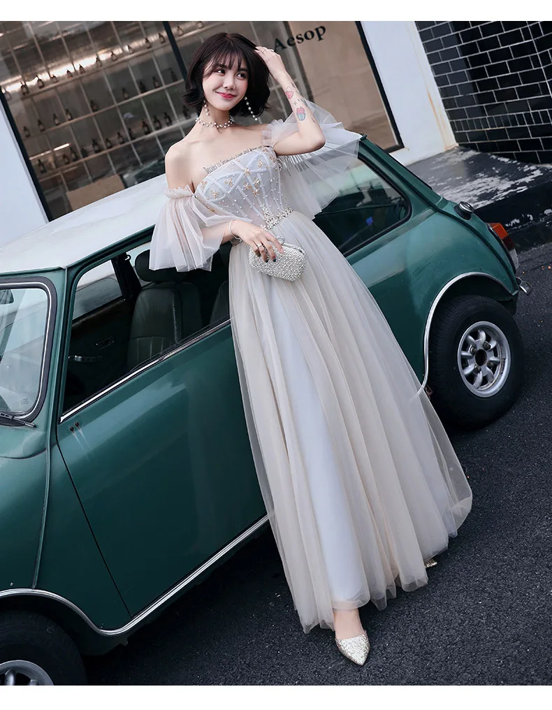 Платья подружек невесты на шнуровке Bateau вечерние платья для выпускного вечера А