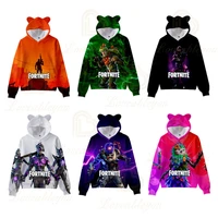 las mujeres sweetshirts battle royale fortnite harajuku cat ear pullover girls hoodie sudaderas comfortable sweatshirt clothing