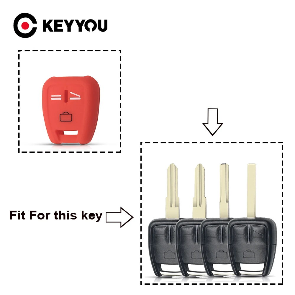 

Силиконовый чехол KEYYOU с дистанционным управлением, чехол для Vauxhall, Opel Astra, Zafira, Vectra, Tigra, Omega Signum Fob, 3-кнопочный протектор автомобильного ключа