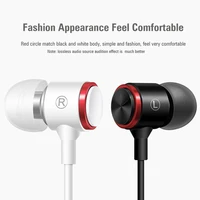 stereo heavy bass headphone in ear 3 5mm wired earphones metal hifi earpiece with mic for xiaomi samsung huawei phones