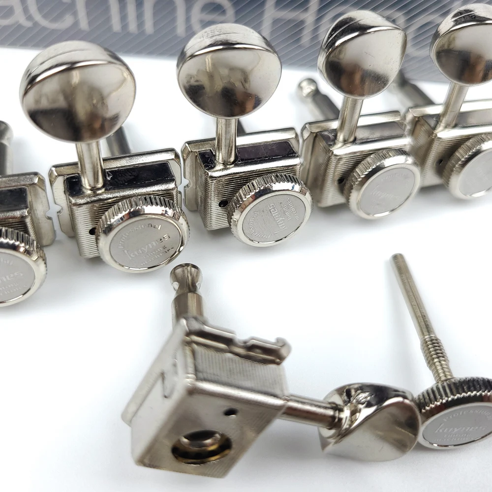 kaynes vintage nickel silber schloss string tuner elektrische gitarre mechaniken mechaniken für st tl gitarre locking tuning pegs free global shi