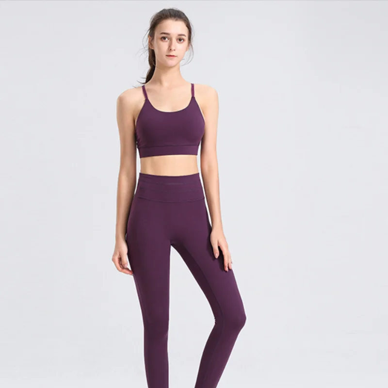 

Women Gym Clothing Athletic Yoga Set 2 Piece Set Workout Clothes for Women Sports Bra and Leggings Set Sports Wear For