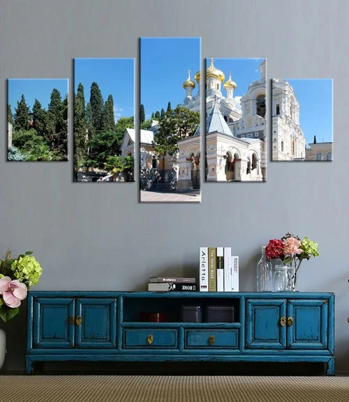 Холщовые картины плакаты 6 Москвой российский Кремль город стены художественная