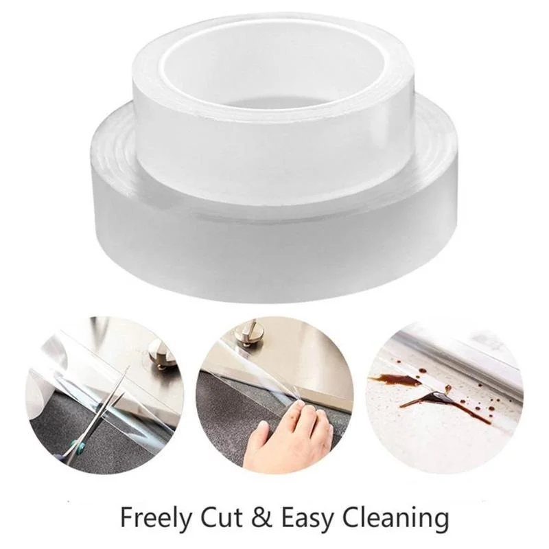 

Strong Self-adhesive Kitchen Sink Waterproof Mildew Transparent Tape Nano Tape Bathroom Gap Strip Self-adhesive Pool Water Seal