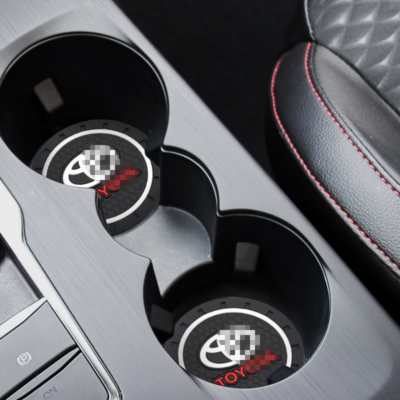 

1Pcs 72mm car water cup non-slip mat silicone cup holder mat for Toyota- Camry Highlander Avalon COROLLA YARIS-L LEVIN C-HR
