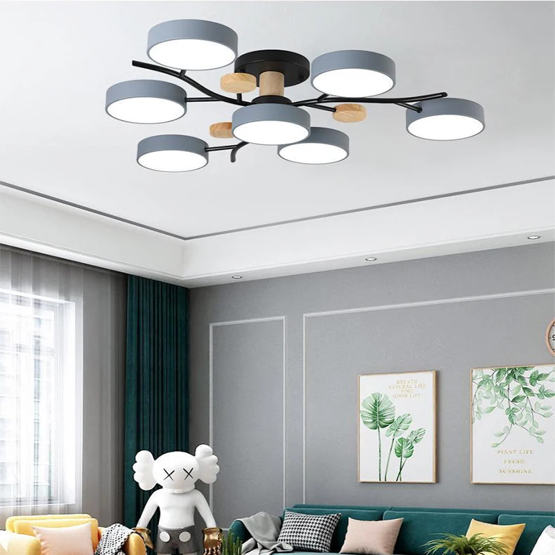 

New modern living room LED ceiling light villa dining room lamp bedroom LED chandelier hotel room hall lamp factory direct sales