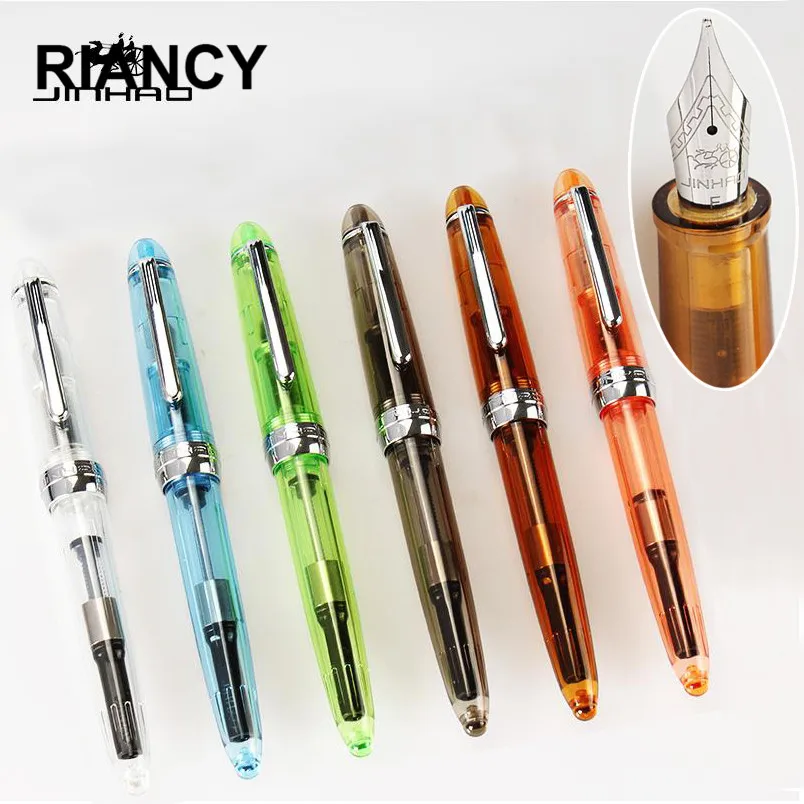 Высококачественная перьевая ручка Jinhao чернильная ручка 0,5 мм перо Stylo plume Роскошная прозрачная ручка Iraurita stilografica Chancery 03827