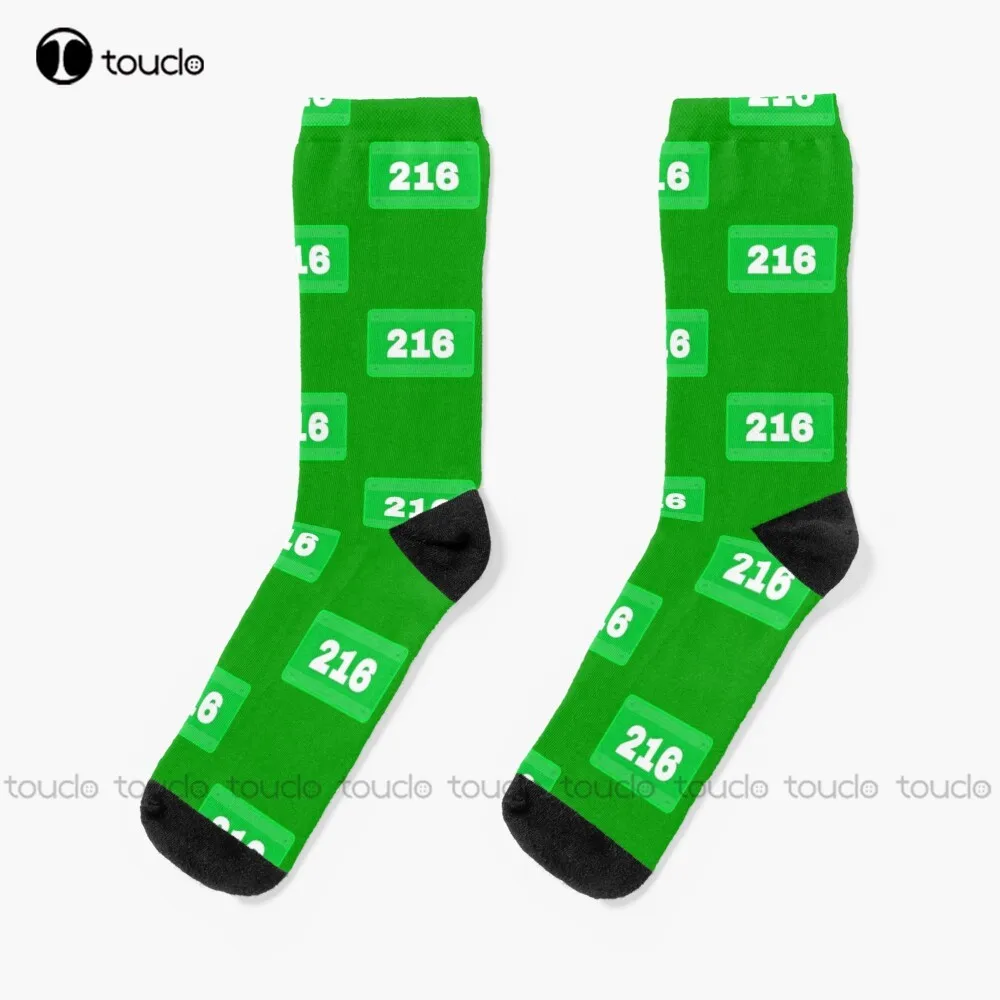 

Squid Game Player 216 Collection Socks Cotton Socks For Men Personalized Custom Unisex Adult Teen Youth Socks 360° Digital Print
