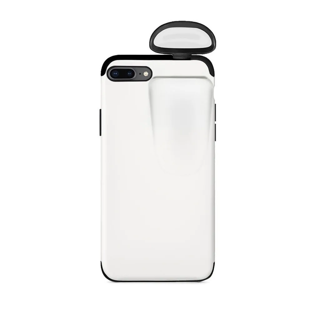 2 в 1 чехол для iphone 7 Plus Беспроводная гарнитура наушники набор защита IPhone Plus/8 и AirPods