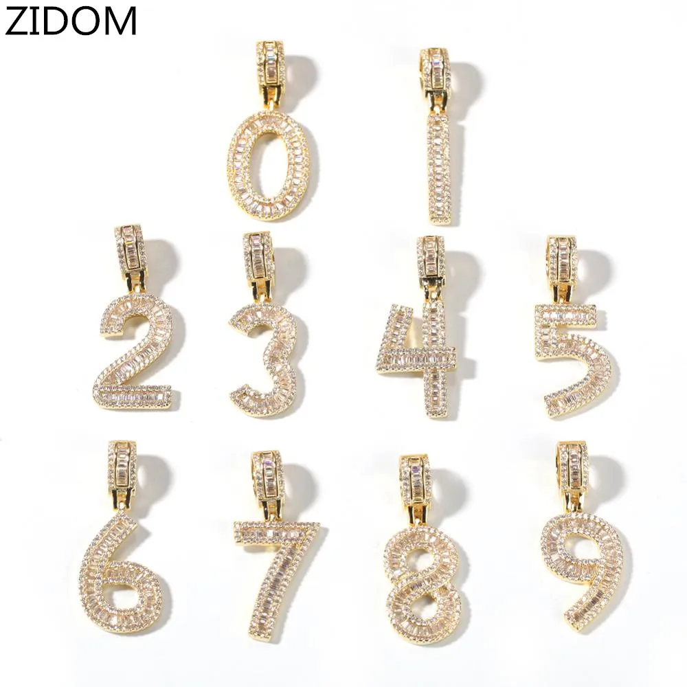 Ожерелье с подвеской в виде цифр для мужчин и женщин украшение стиле хип-хоп