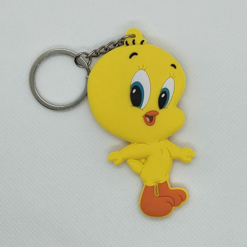 Аниме Том и Джерри брелок TweetyBird милый забавный мультфильм для мужчин и женщин ПВХ брелок кулон ювелирные изделия подарок мода персонализированный
