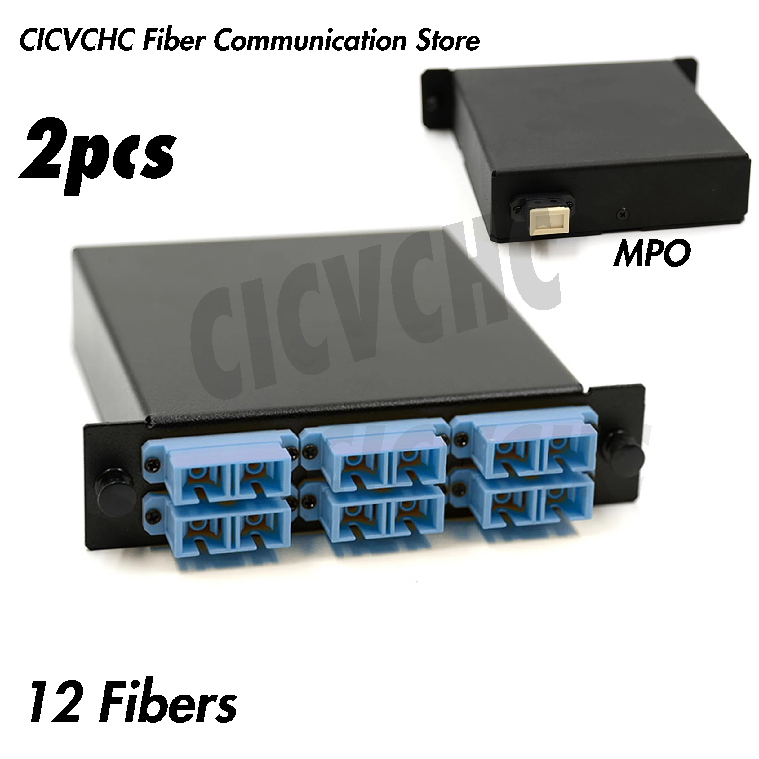 2pcs 12 Fibers MPO/APC-SC/UPC Cassettes with Single mode OS2 fiber