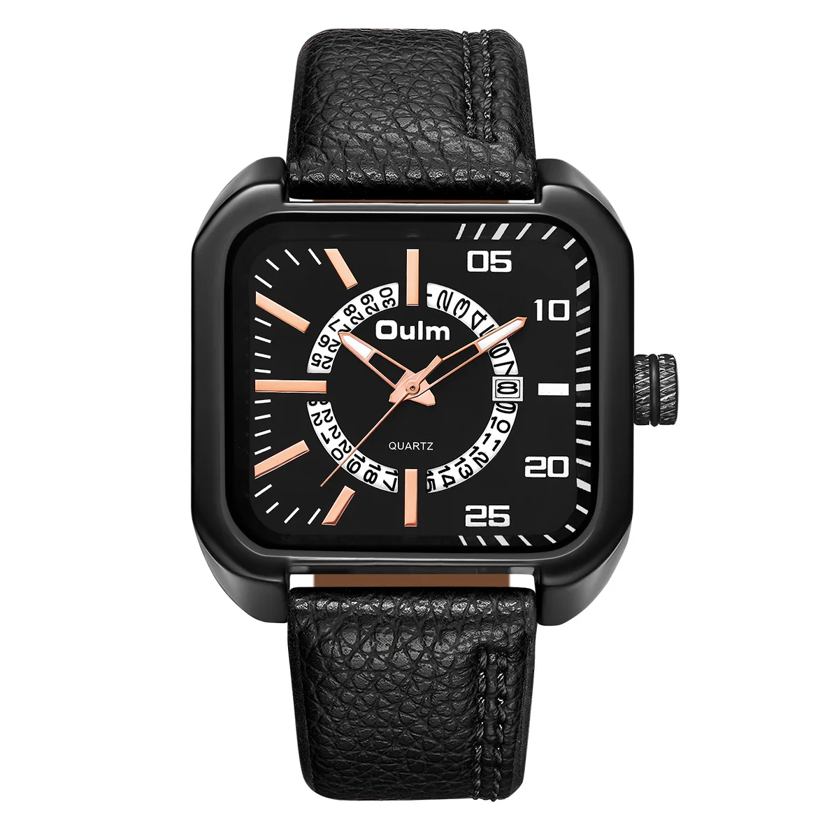 

New men's quartz watch fashion square men's watch calendar square