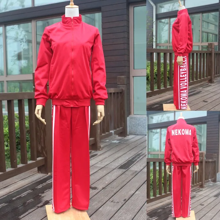 

Haikyuu!! Cosplay Costume NEKOMA High School Volleyball Team Unisex Jacket Coat & Long Pants Suit Sportswear Uniform