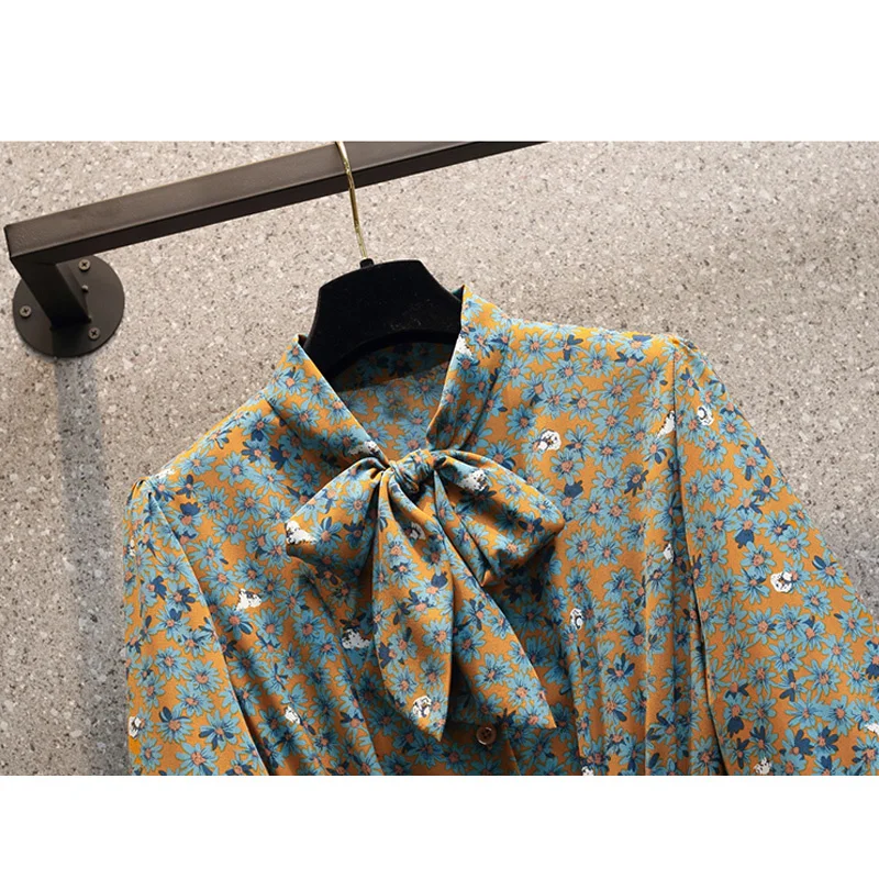 Женское платье с цветочным принтом свободное Повседневное V-образным вырезом и