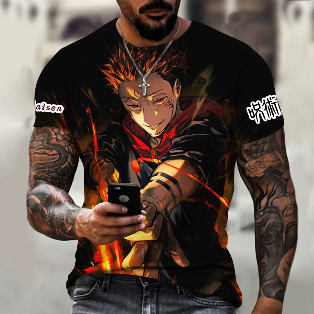 

3D Printing Streetwear Men Clothing Harajuku Style T-shirt Men's Clothes Genshin Impack Anime Tshirt Emo New Year 2022 Manga