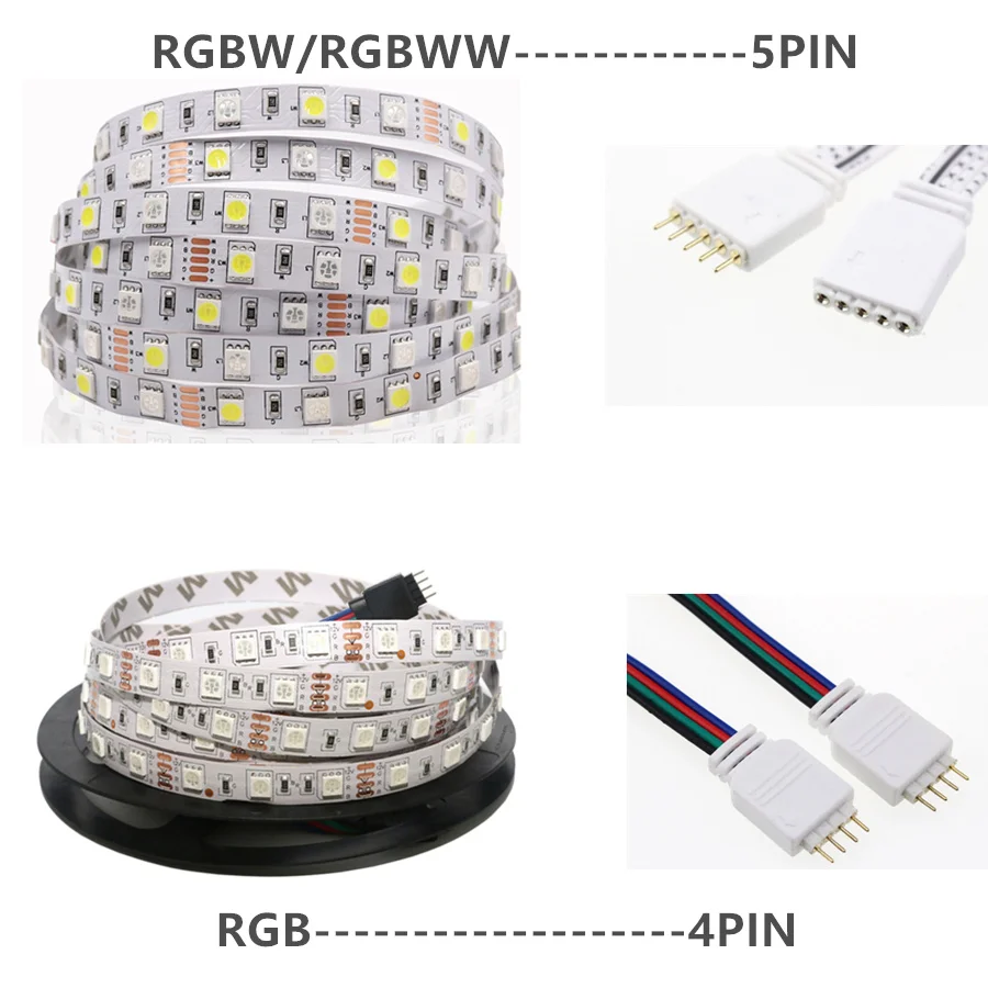 Светодиодная лента 5050SMD 60 светодиодов/м RGB гибкая светодиодная 12 В постоянного