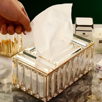 new european style crystal tissue box simple household living room coffee table pumping box desktop napkin storage box cosmetics