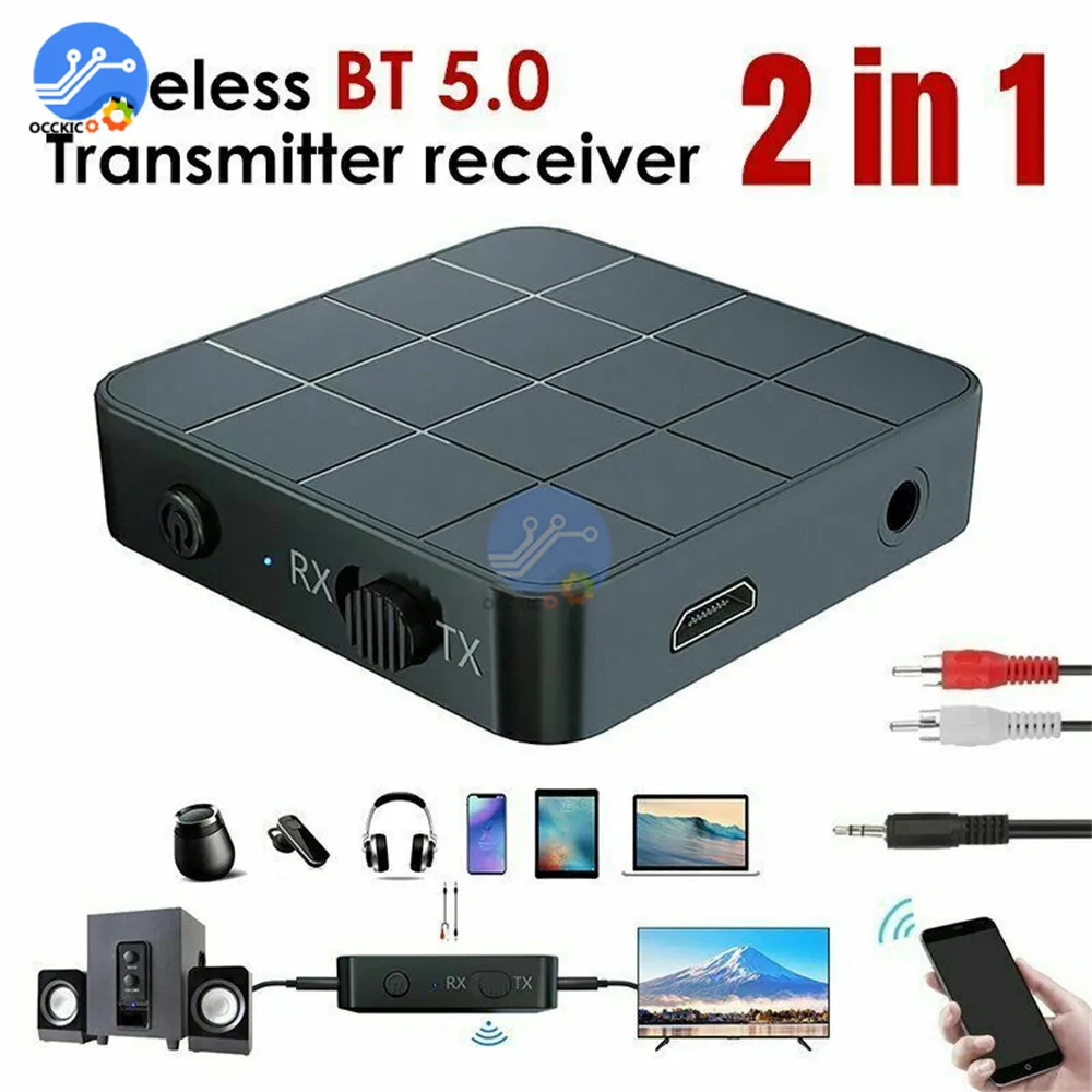 2 в 1 Bluetooth 5 0 аудио приемник передатчик адаптер AUX RCA 3 мм разъем беспроводной RX TX