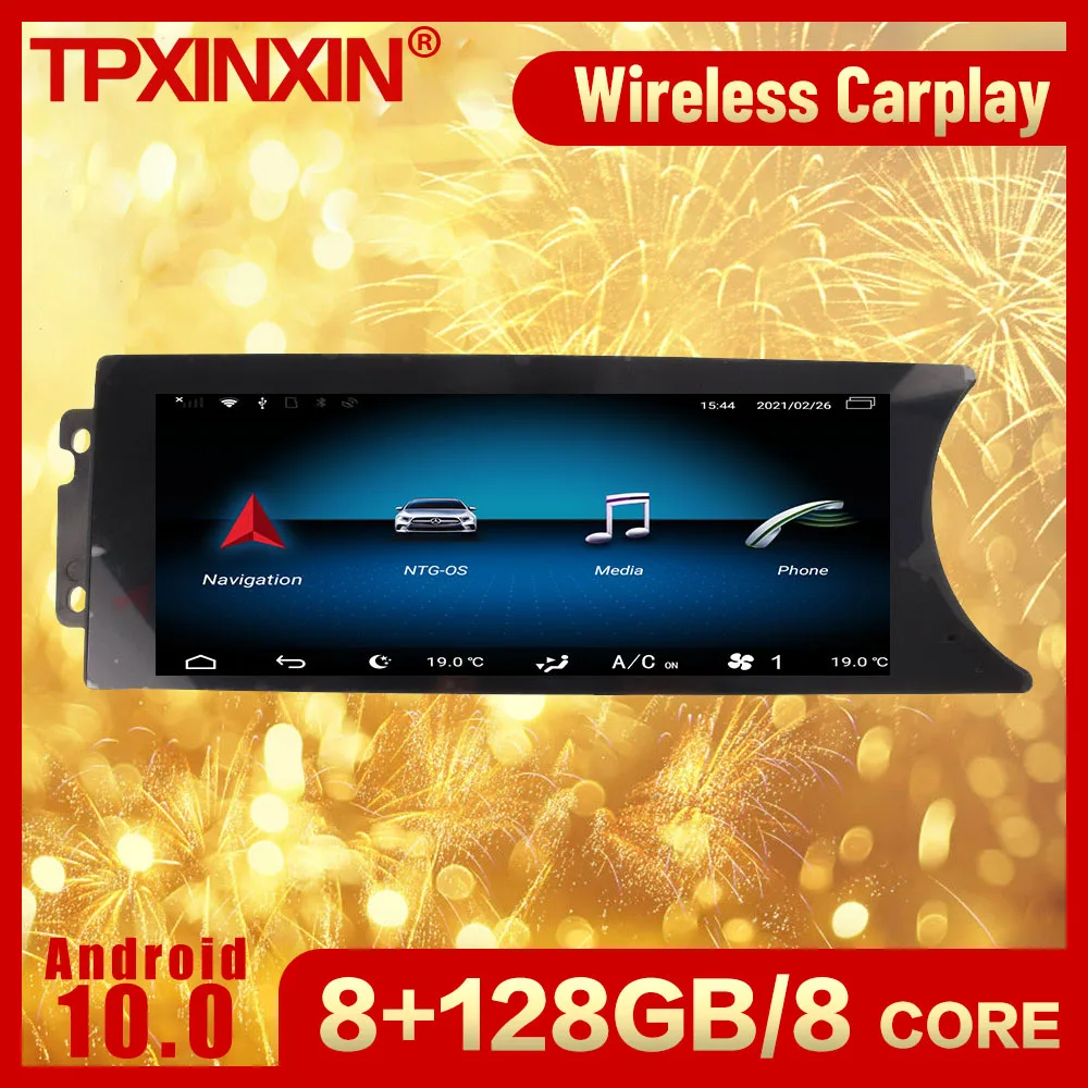 

8+128G 2 Din Android Multimedia Stereo Receiver For Mecerdes Benz C Series 2011 2012 2013 2014 BT GPS Navi Video Audio Head Unit