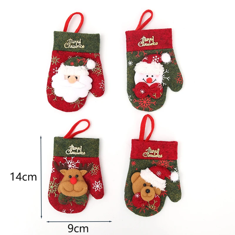 4 шт./компл. рождественские украшения для дома мешки столовых приборов в виде