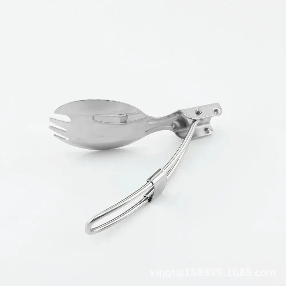 Складные столовые приборы портативная многоразовая Складная нержавеющая сталь