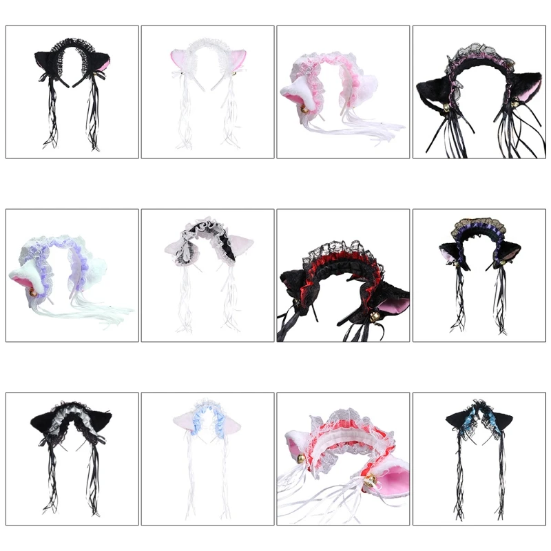 Для женщин со складками для девочек кружево из искусственного шелка оголовье