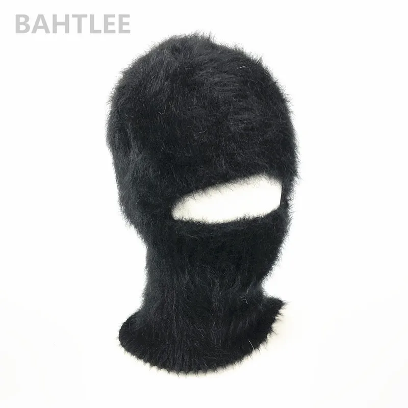 BAHTLEE, зимняя Лыжная маска, Балаклава, Ангорский кролик, вязаная шапка, шарф, шапки, теплые шапки для мужчин или женщин, Теплая Флисовая шапка